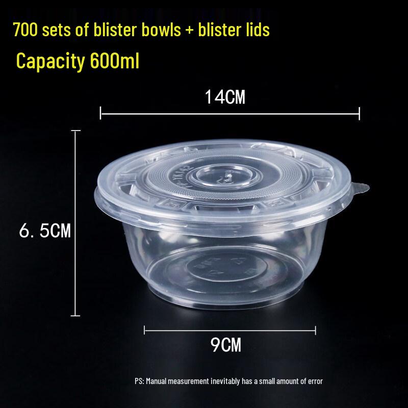 Disposable Plastic Round Takeaway Bowls with Lids