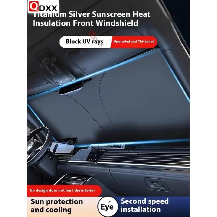 Windshield Sun Shade for Mitsubishi Pajero 2010 - Accessories Sunshade Foldable Window Sun Visor Protector Blocks UV Rays