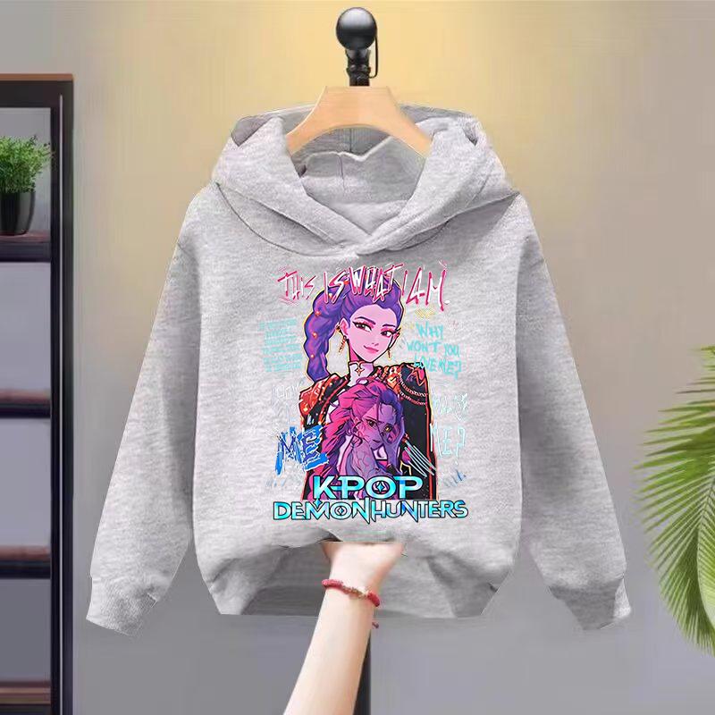 2025 New Kpop Witch Hunt Children's Hoodie Girls' Spring and Autumn Hooded Sportswear Fashion Versatile Top