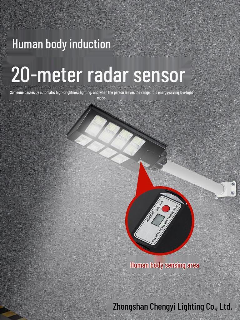 High-Power Outdoor Solar Street Light for Courtyard & Yard