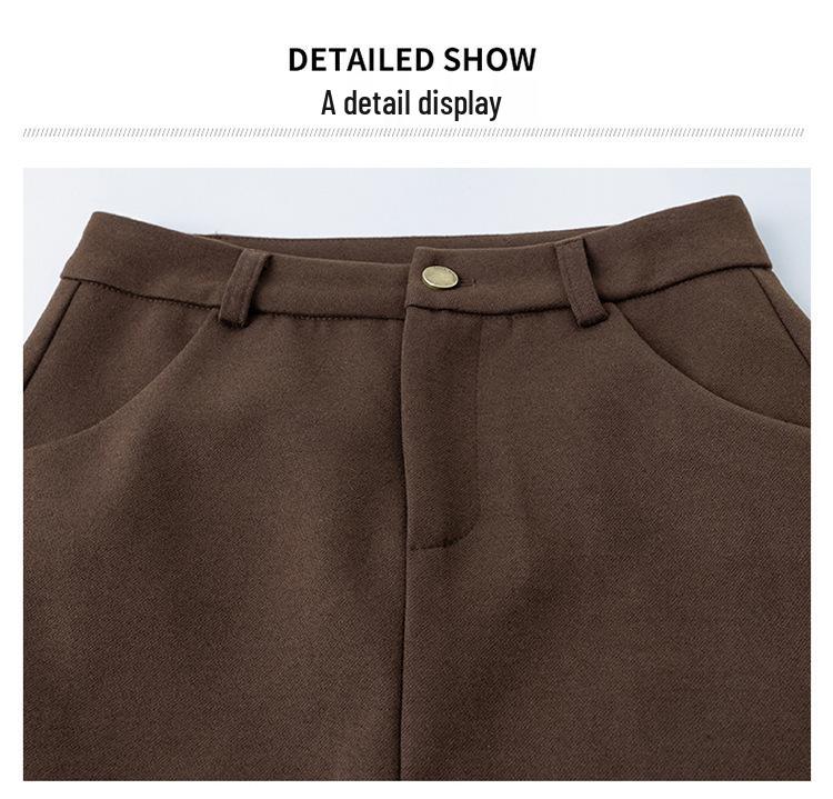 Falda Lápiz de Lana Marrón Línea A para Mujer - Elegante y Versátil Colección Primavera/Otoño 2026