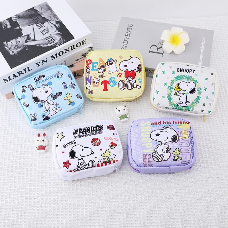 Snoopy Characters Storage Pouch With Multipurpose Oxford Fabric For Girls And Travelers