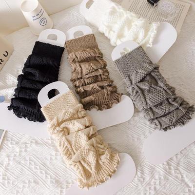 Kadınlar İçin Bükülmüş Örme Çoraplar - Sonbahar ve Kış İçin Uzun, Sıcak, İnceltici Y2K Bacak Isıtıcıları