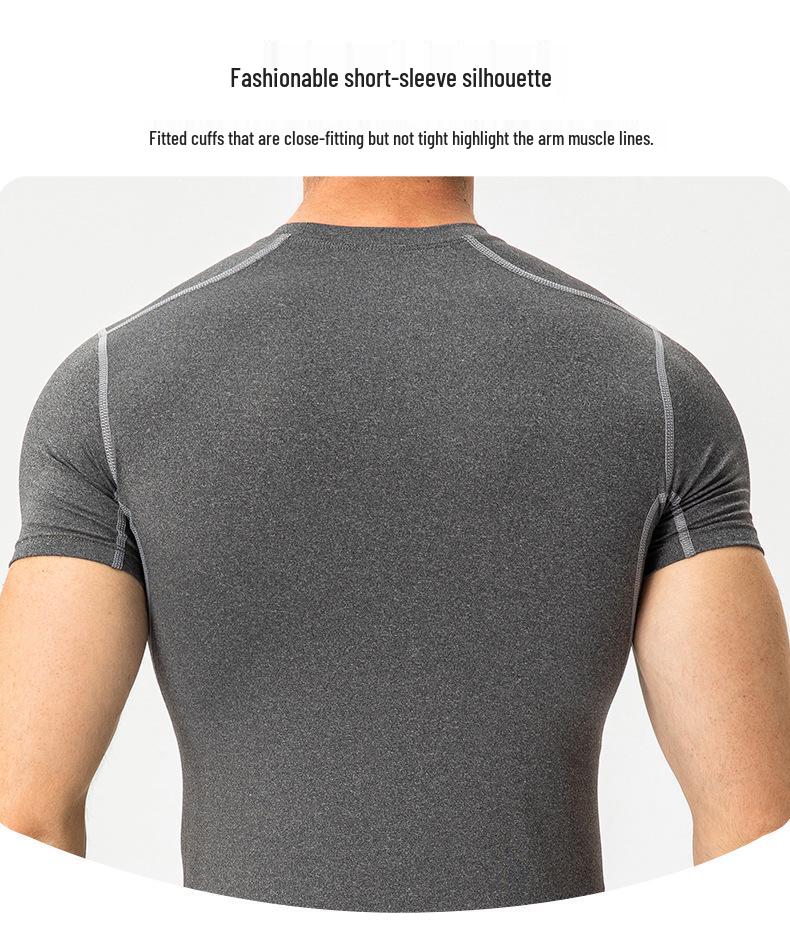 Men's Quick-Dry Elastic Training T-Shirt - Short Sleeve Sportswear 1003