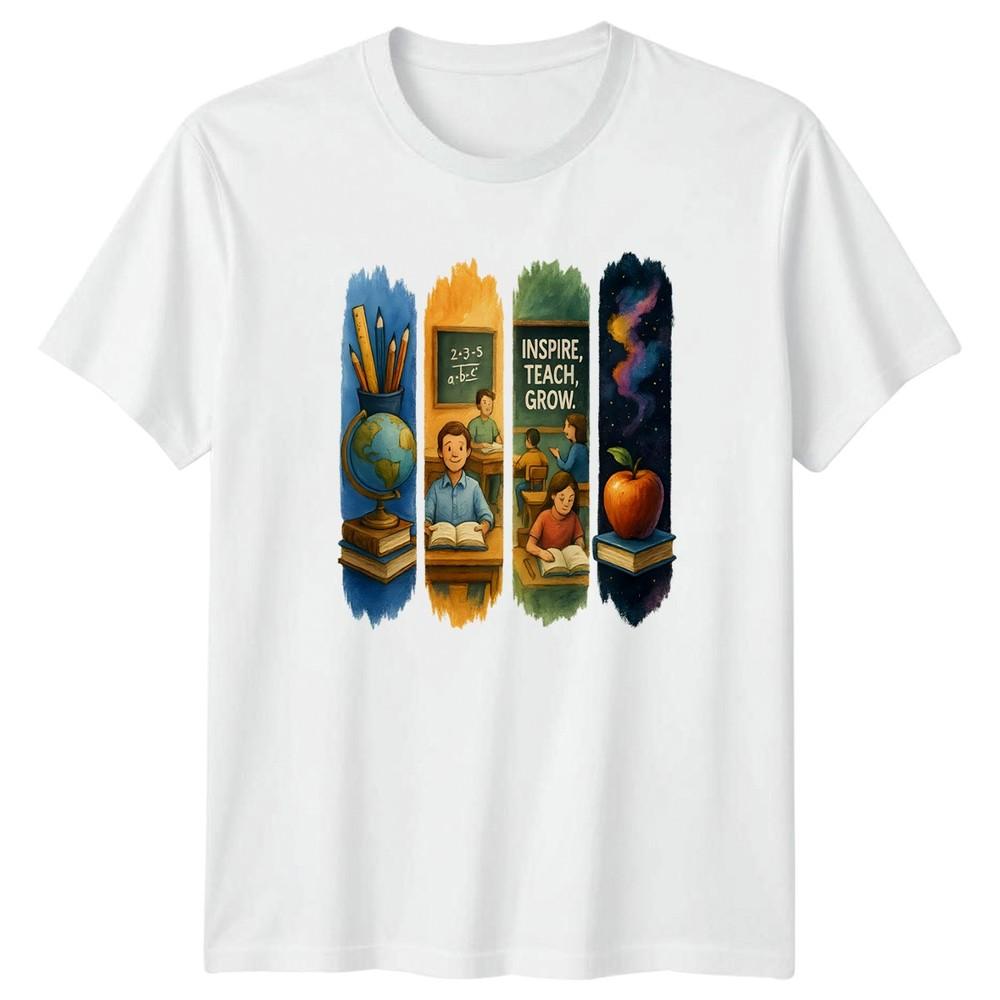 Inspire Teach Grow TShirt EleUnisextary School Teacher Gift For Him And Her S