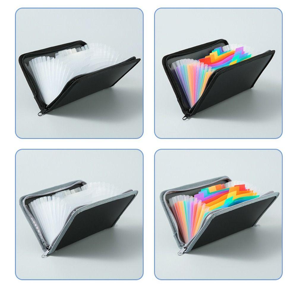 13 Grids A6 File Folder Multi-layer Storage Bag Portable Bill Business Card Storage Book