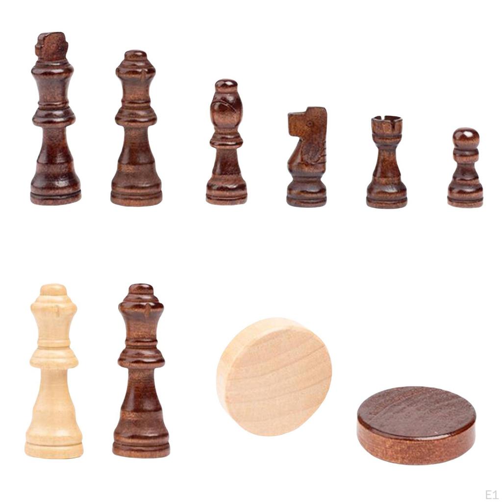 Wooden Chess Set Travel Game Family Games Birthday Gift Folding Board Educational Toys