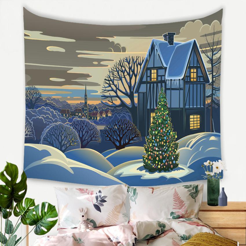 Lampă de podea Elk de Crăciun Tapiserie Festival de vacanță Dormitor Sufragerie Decorare de fundal Pânză suspendată