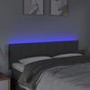 VidaXL Tête de Lit à LED Meuble de Chambre à Coucher Accessoire de Lit Double Tête de Cadre de Lit Intérieur Gris Foncé 3121611