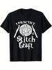 LX Colorful Graphic Black Plus Size T-Shirt with Stylish Illustration of a Sungl