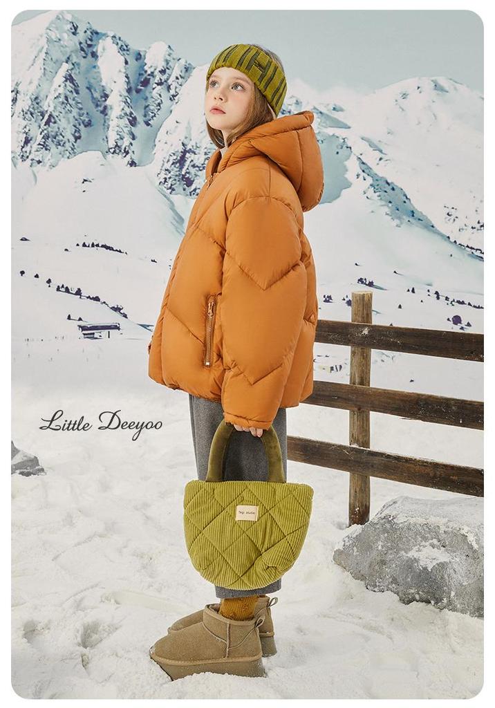 2023 Girls' Korean-Style Down Jacket: Warm, Cold-Proof Coat for Medium and Large Children, Autumn/Winter Edition