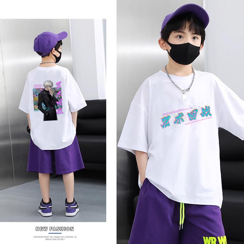 Children's short sleeved T-shirt, boys and girls' large children's T-shirt