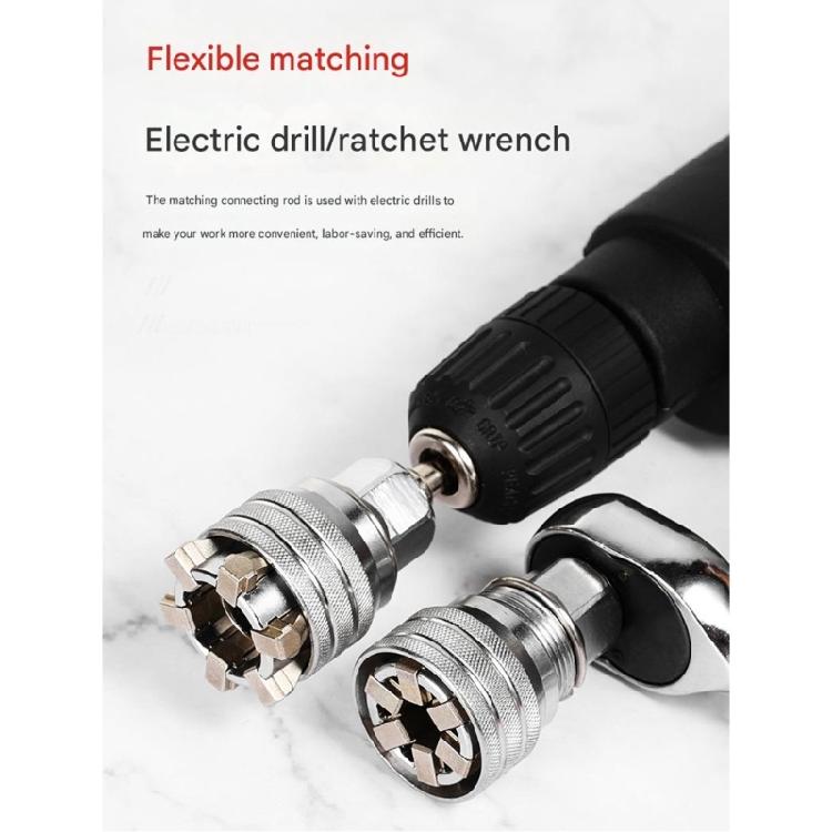 Adjustable Socket Wrench Compatible for 10mm-19mm Bolt Nut Size High Grade Steel for Longevity Efficient Workflows