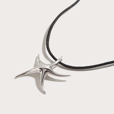 2023 New 925 Sterling Silver Starfish Necklace Summer Vacation Beach Design Good Gift for Girls