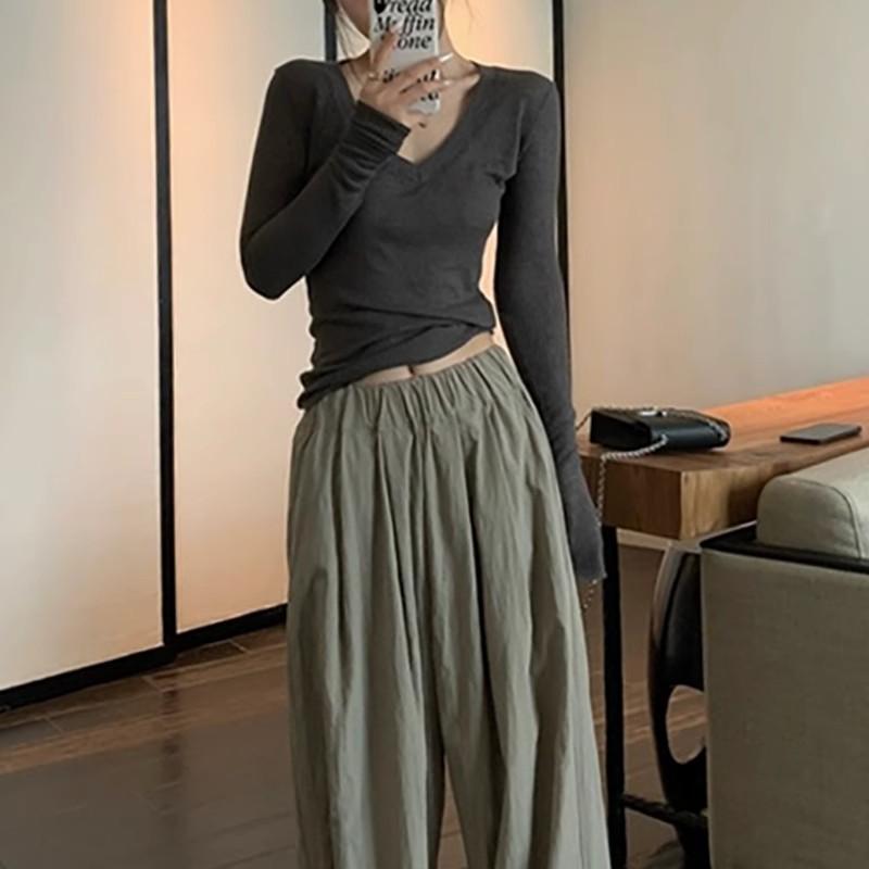 Mesh Long Sleeve Women Black T-shirts Vintage Streetwear Casual Slim Up Solid Tops Bottoming Shirt