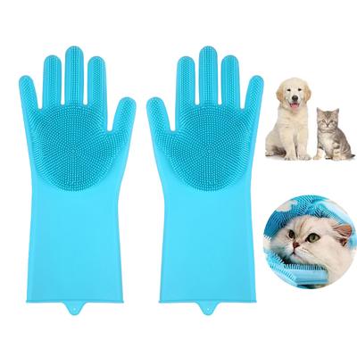 Haustierpflege-Reinigungshandschuhe, Hund, Katze, Baden, Shampoo, Handschuh, Wäscher, magischer Geschirrspülreiniger, Schwamm, Silikon-Haarentfernungshandschuh