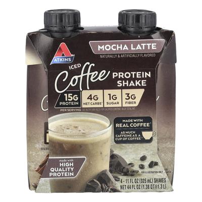 Iced Coffee Protein Shake, Mocha Latte, 4 Shakes, 325Ml (11Fl Oz) Each