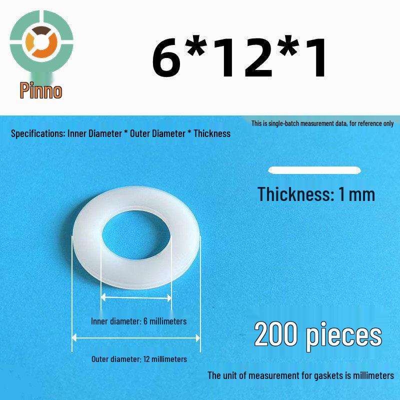 Thickened Nylon Plastic Flat Washer: Hard Plastic Gasket M2-M16