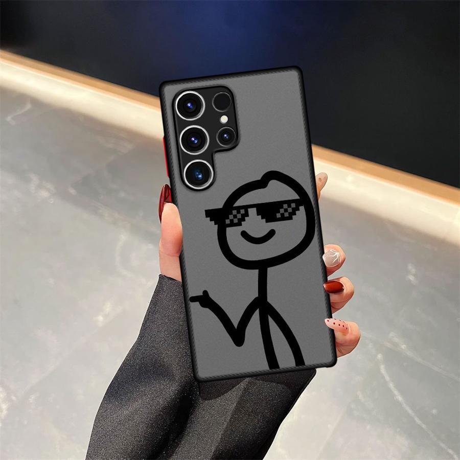 

Cool Line People Funda Back Phone Cover Case for Samsung Galaxy S20 FE Note 20 Ultra 10+ S22 S25 Ultra S26 S23 FE S21 S24 Plus Galaxy S24 Ultra