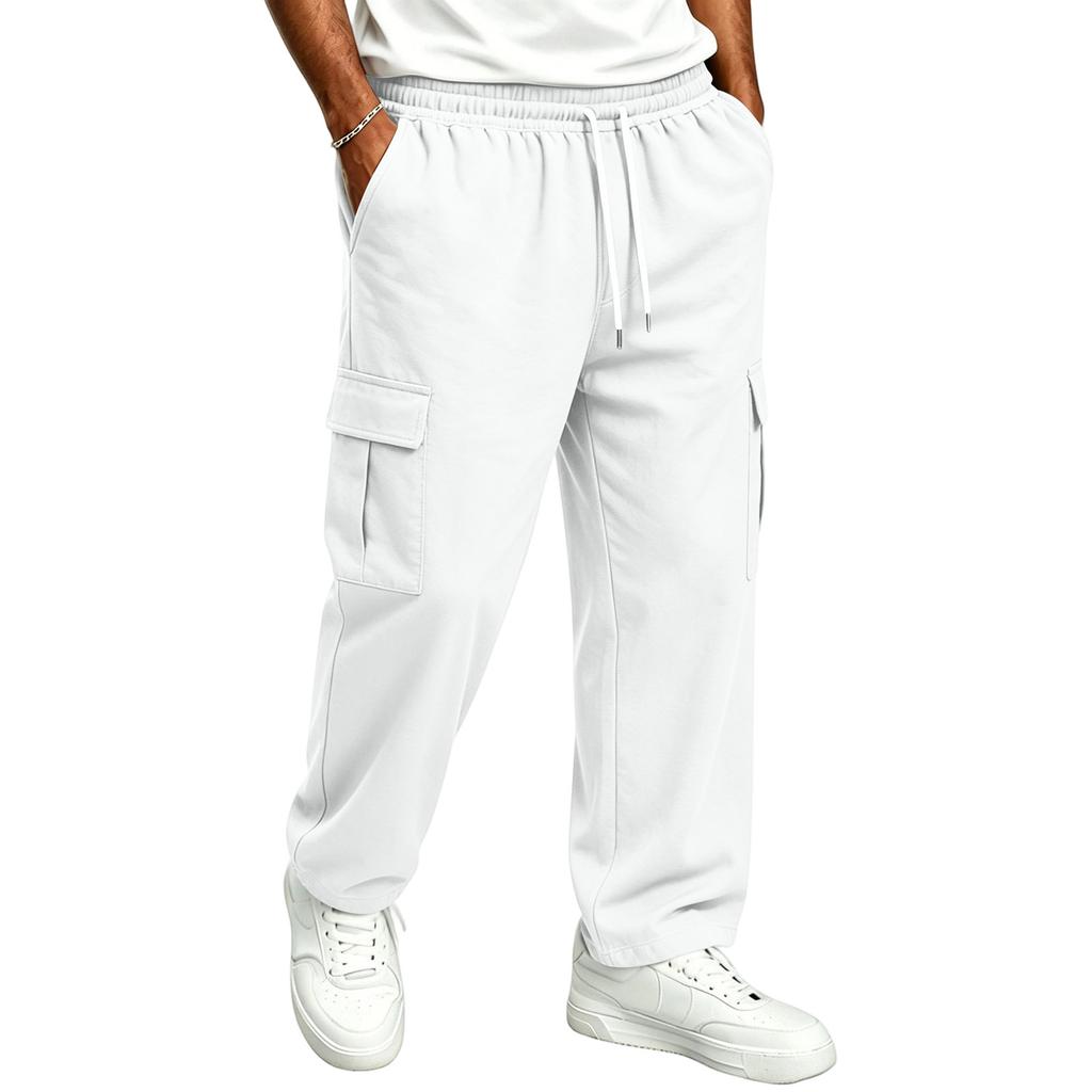 Men's Casual Straight Leg Drawstring Jogger Pants for Commute and Everyday Wear