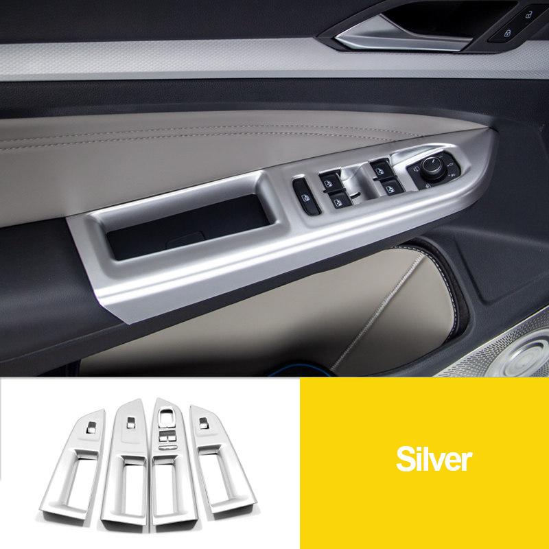 ABS Carbon Auto Tür Armlehne Panel Fenster Schalter Lift Tasten Abdeckungen Trim Für Volkawagen VW Golf 8 MK8 2022 Zubehör
