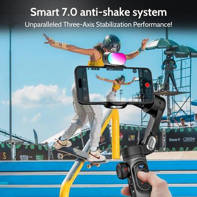 Aochuan Smart Xpro Kit Handheld Gimbal Stabilizer Equipped with RGB Magnetic Fill Light For iPhone And Android Smartphone Stabilizer