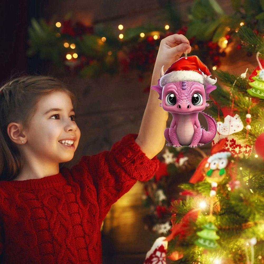 Acrylic Dragon Baby Ornament Hanging Christmas Decoration  New Year