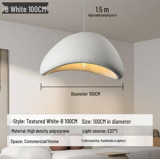 Japanese Cream Style Chandelier for Duplex Lofts, Restaurants, Bars, and Homestays