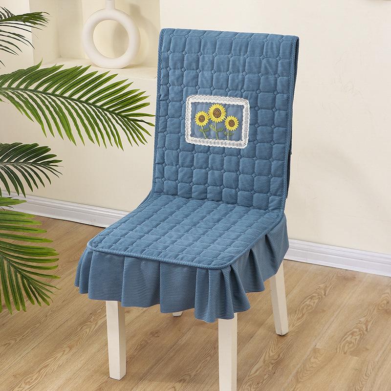 

Four Seasons Thickened Home Hotels Can Use Backrest Cushions and Cotton Chair Cushions Integrated Dining Chair Covers 45*43cm