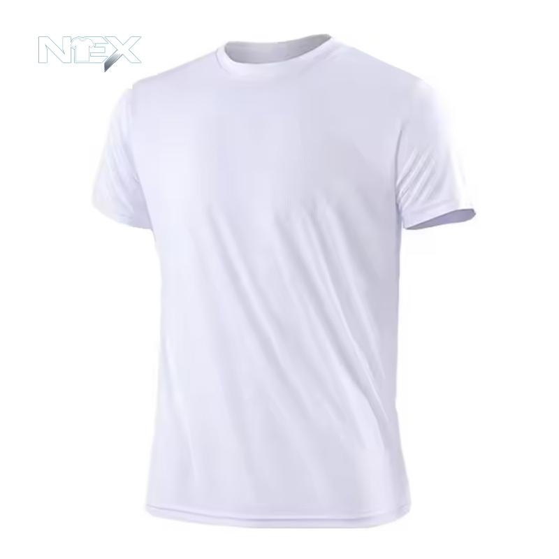 

Мужская быстросохнущая футболка с короткими рукавами для бега в тренажерном зале, влагоотводящая футболка с круглым вырезом для тренировок, спортивная рубашка в тренажерном зале, легкие топы S