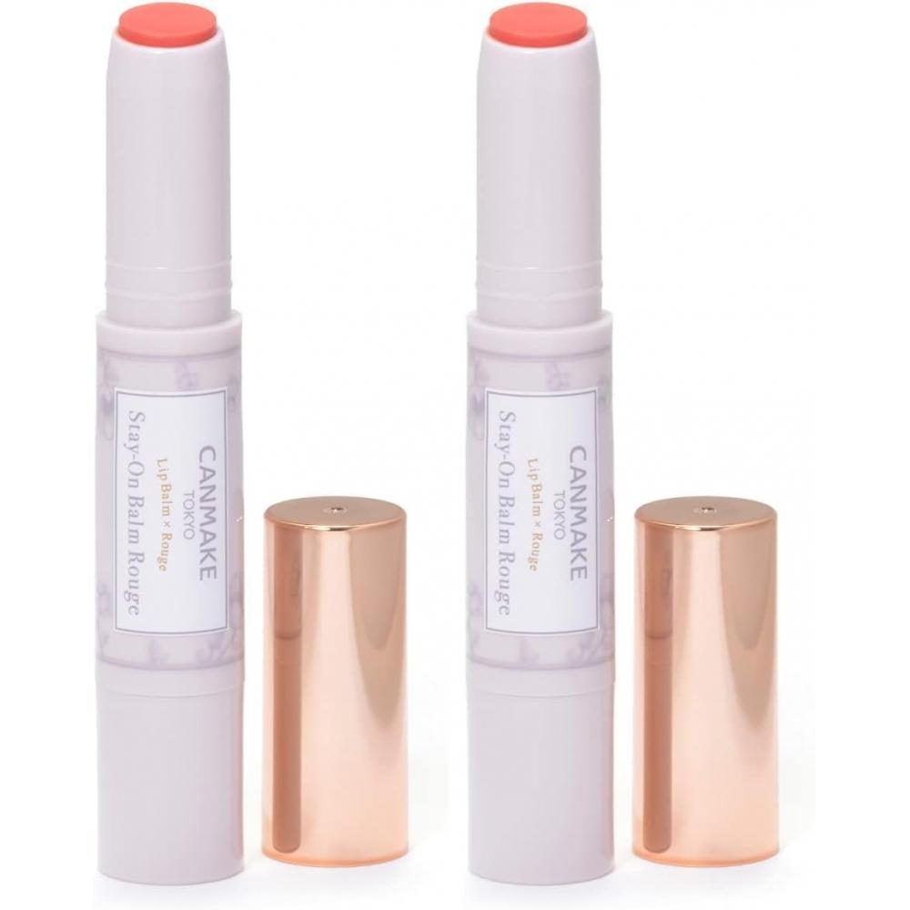 Canmake Stay On Balm RouGe 02 Smiley Gerbera 2.7 G  X 2  2.7 Grams  X 2  02 Smiley Gerberas