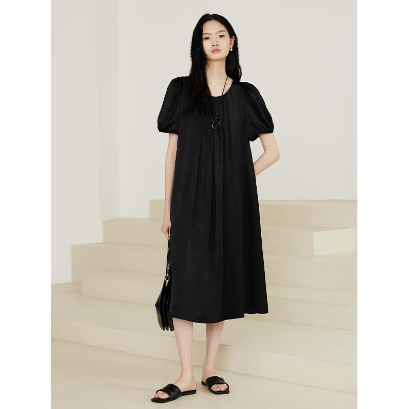 Gejin Bubble Sleeve French Tea Dress L