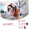 Milisten Wolf and Lambs Finger Puppets Soft Durable Hand Puppets for Interactive Play at Home and School Gifts for Boys and Girls
