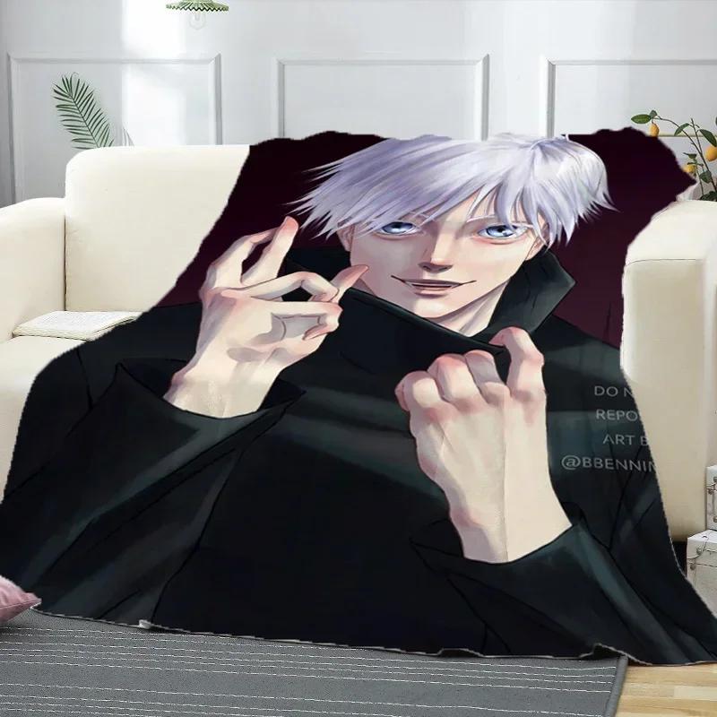 Gojo Satoru Blanket Soft Fluffy Throw for Sofa or Bed Living Room Decor Fleece Bedspread for Summer Bedroom Wall Art