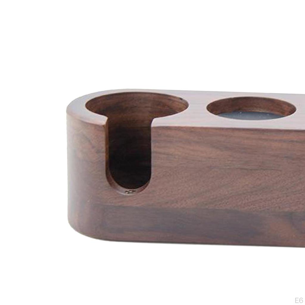 1 Piece Wood Barista Tamp Stand Espresso Tamper Mat Coffee Holder Maker