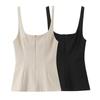 PB&ZA Women's Slim Camisole Top with Short Skirt Hem