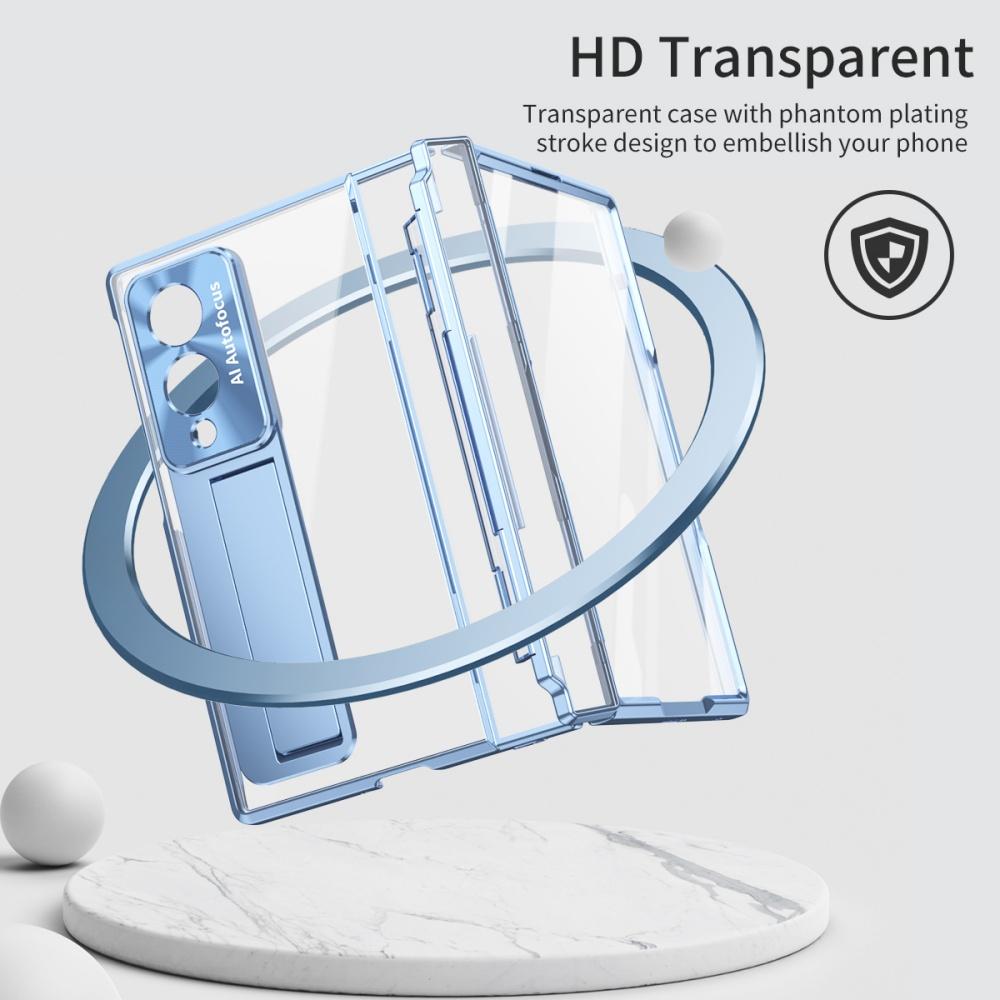 Luxury Plating Anti Falling Armor Case for Samsung Galaxy Z Fold 8 Wide Fold 3 4 5 6 7 8 Wireless Charging Clear Cover for Fold8