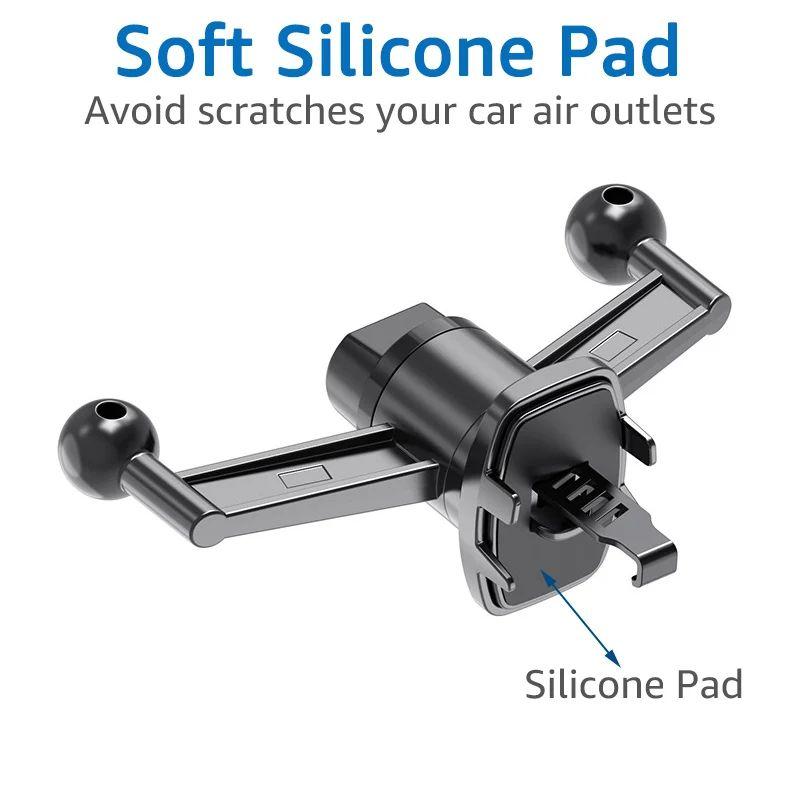 17mm Dual Ball Head Base for Car Mobile Phone Stand Air Outlets Clip Mount Universal Car Air Vent Cellphone Bracket Accessories