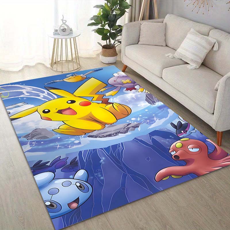 1PC Japan Pokémon Pikachu Printing Carpet for Living Room Bedroom Kid's Room Home Decor Sofa Play Mat Area Rug Non-slip Mat