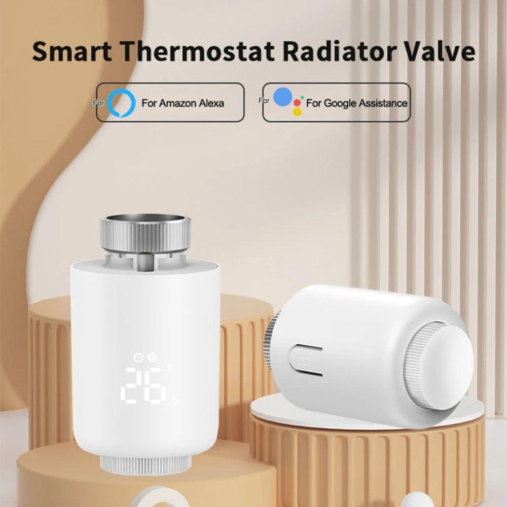 Compact Design Thermostatic Radiator Valve Smart TRV Thermostatic Valve  Radiator Control