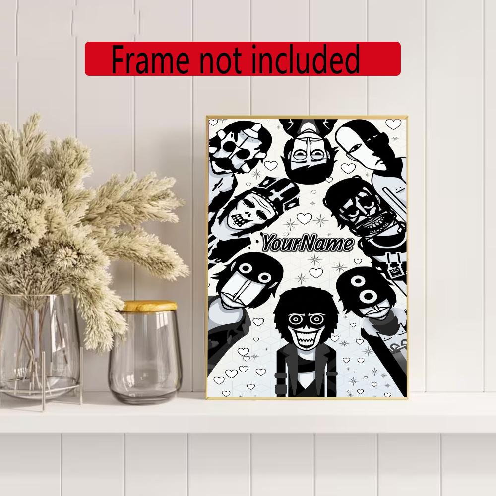 Incredibox Customize Your Name Diamond Painting Round Diamond Diy Frameless Holiday Artwork Suitable For Home Office Wall Decoration