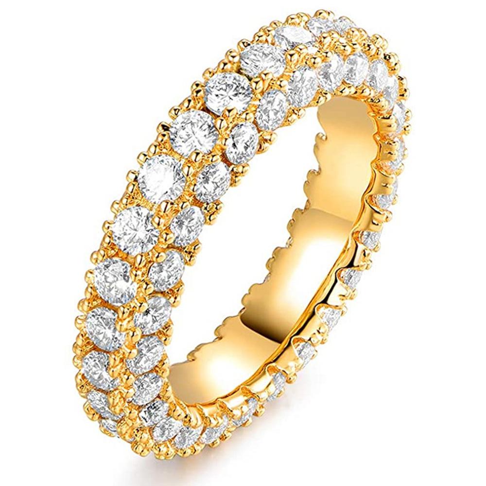 Lindon Classic Ring For Women With Round Shape Zircon Wedding Party Gift  Size 6-10