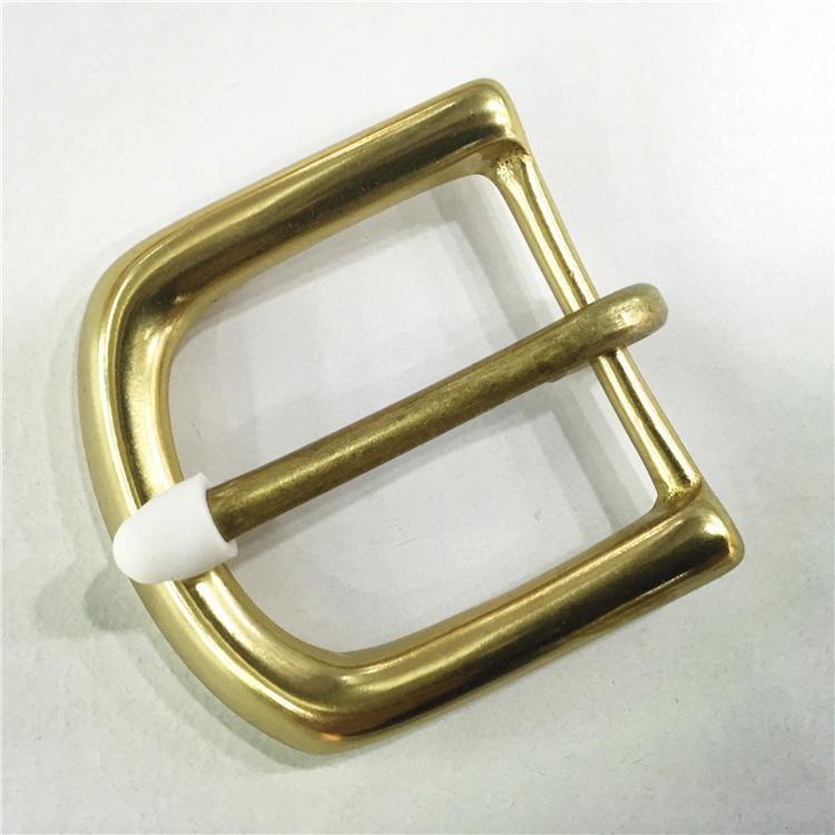 Unisex 3.5CM Brass Pin Buckle for Casual Belts - Handmade Leather Accessories