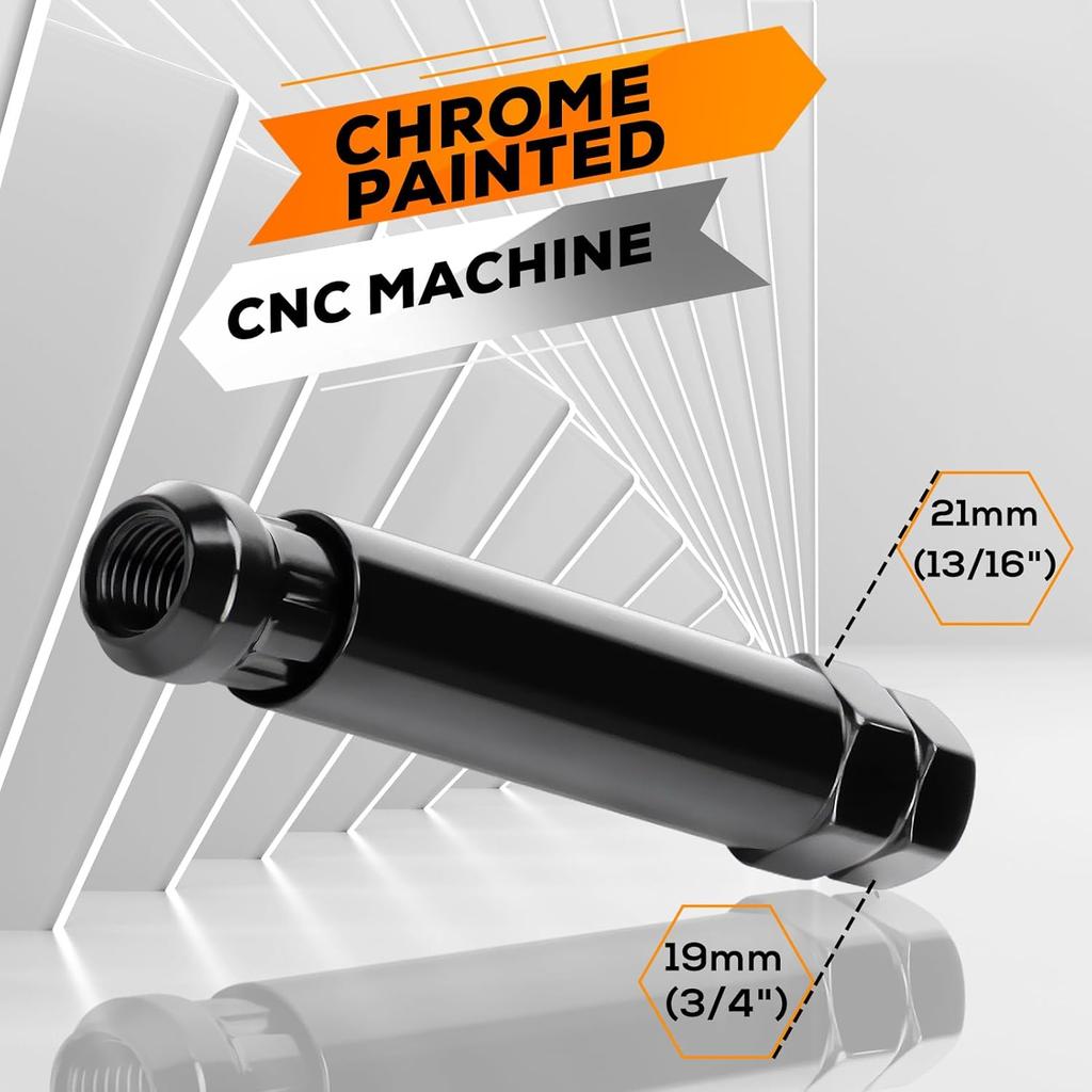 DYNOFIT 6 Spline Tuner Lug Nuts Key For Wrench With 3/4 Inch (19Mm) And 13/16 Inch(21Mm) Hex, Aftermarket Spline Lug Nut Socket Replacement Tool For