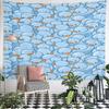 Adorable Blue Cartoon Ducks Pattern Pattern Wall Hanging Tapestry Decorative Tapestry Home Decor for Bedroom and Living Room