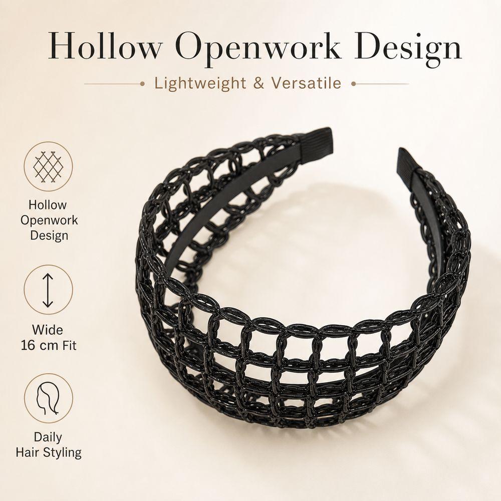 Rope Weaving Wide Headband Hollow Out Bohemian Hairband New Braided Hair Hoop  Beach Wedding