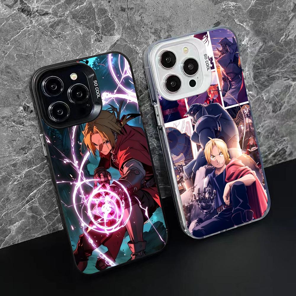 Fullmetal Edward Elric Phone Case for iPhone 17 16 15 14 13 12 11 X XR XS Air Pro Max Plus Black Colorful Silver Cover
