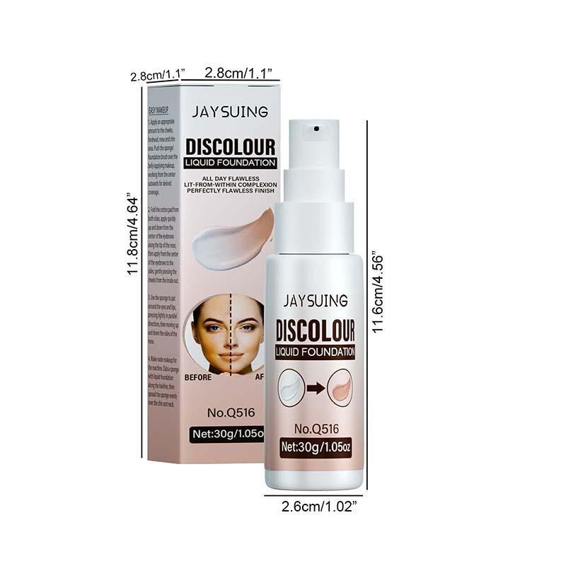 Long-lasting and Portable Concealer Liquid Foundation, Resistant To Color Fading, Warm Skin Tone Foundation
