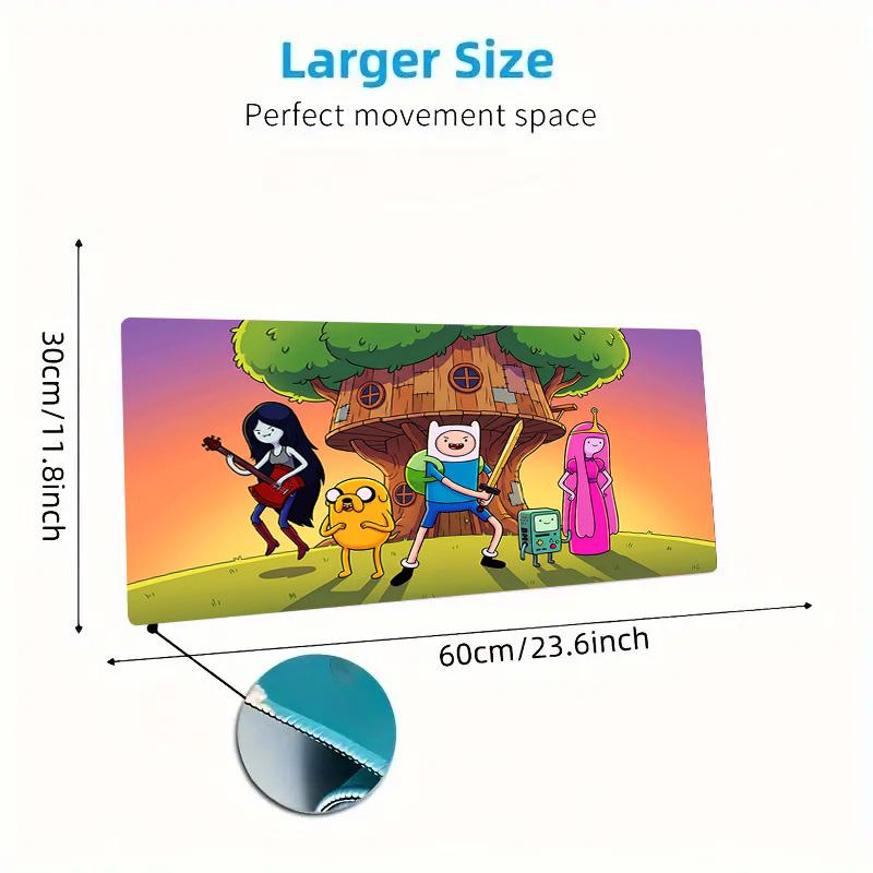 Adventure-Time Color Mouse Pad Large Gaming Table Cushion Non-slip Laptop Tablet Big Mousepad XXL Mat Mini PC Playmat With Lock edge