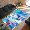 Personalized Crystal Velvet Carpet Custom Name Text,Fall Guys Anti Slip Area Rug For Home Decoration